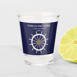 A Shot Verre de tir du capitaine de roue du navire