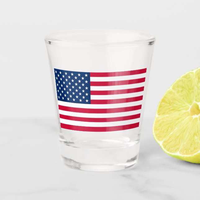 A Shot Verre de tir du drapeau américain (Devant)