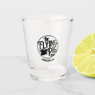 A Shot Verre de tir du logo du cochon volant