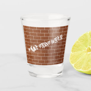 A Shot Verre de tir mural en brique avec texte personnali