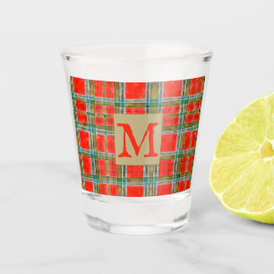 A Shot Verre de tir TARTAN BAIN MAC + Texte