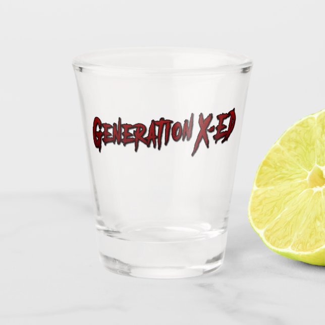 A Shot Verre de tir X-ed de génération (Devant)