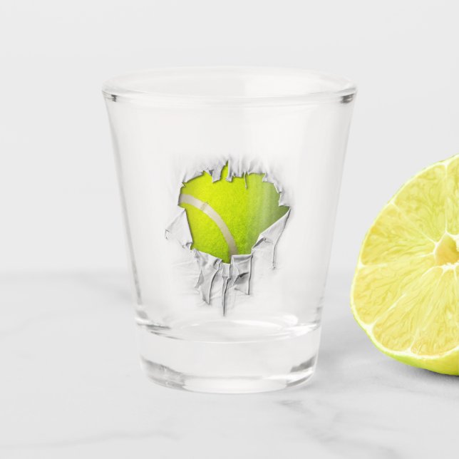 A Shot Verre déchiré au tennis (Devant)