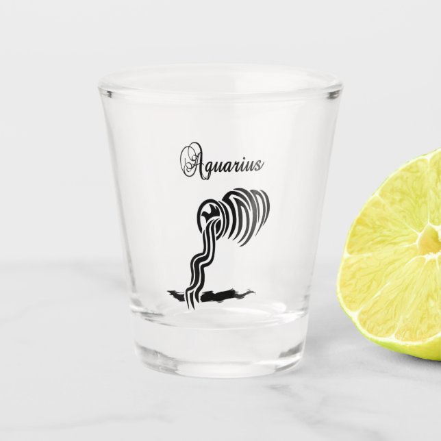A Shot Verre des signes Zodiac Aquarius (Devant)