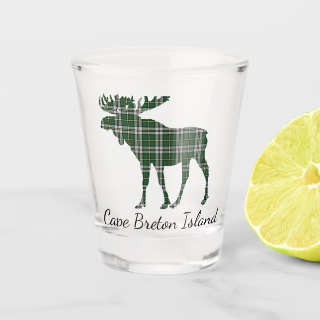 A Shot verre d'orignal de tartan du Cap-Breton (Devant)