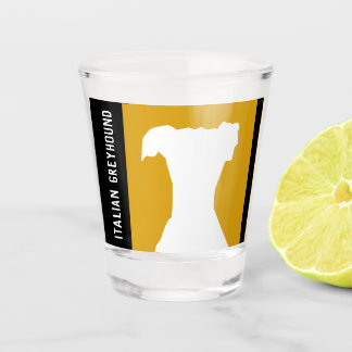 A Shot Verre glacé glacé gris rétro italien jaune