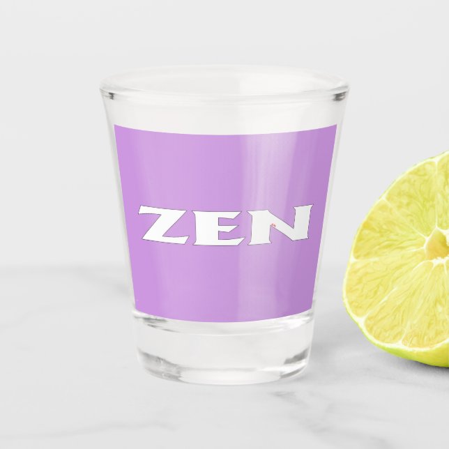 A Shot Verre lilas blanc zen (Devant)