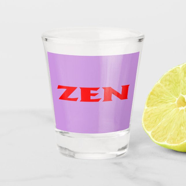 A Shot Verre lilas rouge zen (Devant)