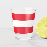 Verre photographié patriotique avec drapeau d'Autr