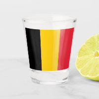 Verre photographié patriotique avec drapeau de Bel