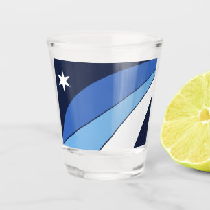 A Shot Verre photographié patriotique avec drapeau de Col