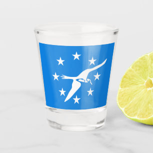A Shot Verre photographié patriotique avec drapeau de Cor