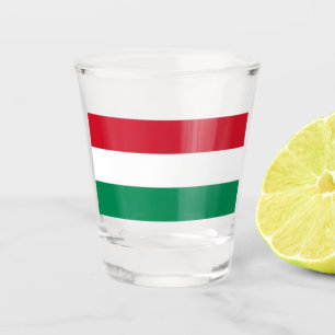 A Shot Verre photographié patriotique avec drapeau de la