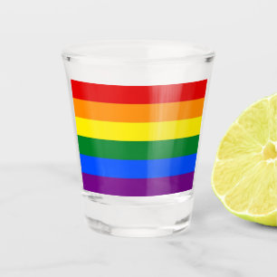 A Shot Verre photographié patriotique avec drapeau de la