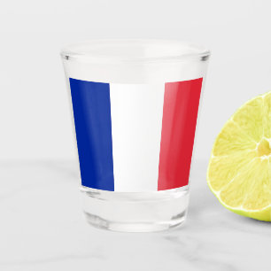 A Shot Verre photographié patriotique avec drapeau de la