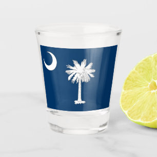 A Shot Verre photographié patriotique avec drapeau de la