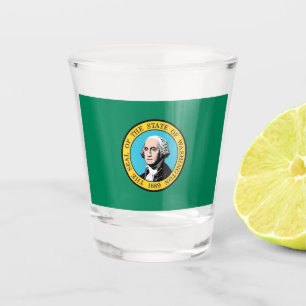 A Shot Verre photographié patriotique avec drapeau de l'É