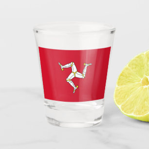 A Shot Verre photographié patriotique avec drapeau de l'î