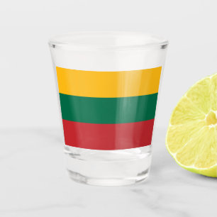 A Shot Verre photographié patriotique avec drapeau de Lit