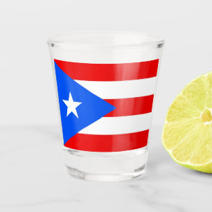 A Shot Verre photographié patriotique avec drapeau de Por