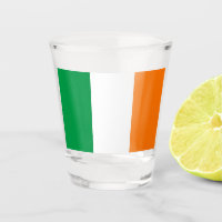 Verre photographié patriotique avec drapeau d'Irla