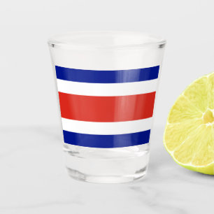 A Shot Verre photographié patriotique avec drapeau du Cos