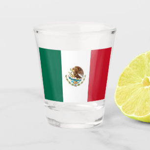 A Shot Verre photographié patriotique avec drapeau du Mex