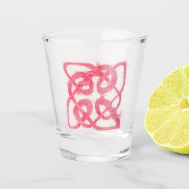 A Shot Verre rose CELTIC KNOT (Devant)