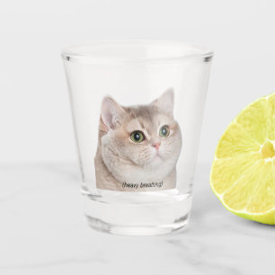 A Shot Verre Tiré Lourd Respiration Chat Mème