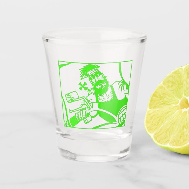 A Shot Verre vert verre à tir (Devant)
