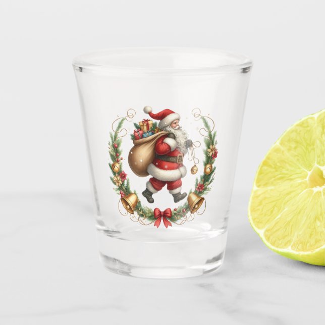 A Shot Verre vintage Père Noël (Devant)