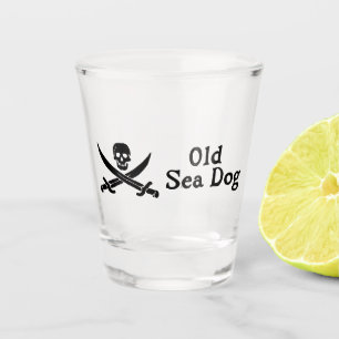 A Shot Vieux verre de tir de chien marin