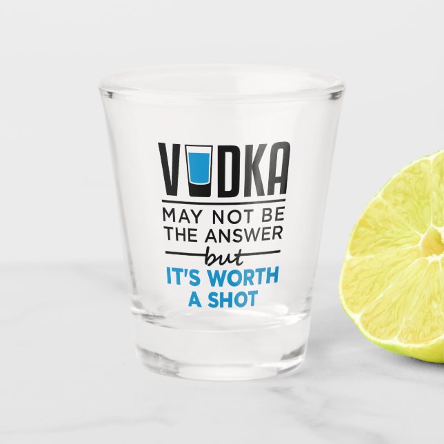 A Shot Vodka à boire un verre amusant (Devant)