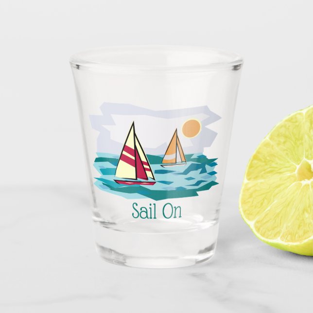 A Shot Voile Voilier Design Verre de tir (Devant)
