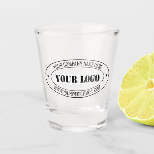 A Shot Votre entreprise Logo et Texte Entreprise Verre Sh