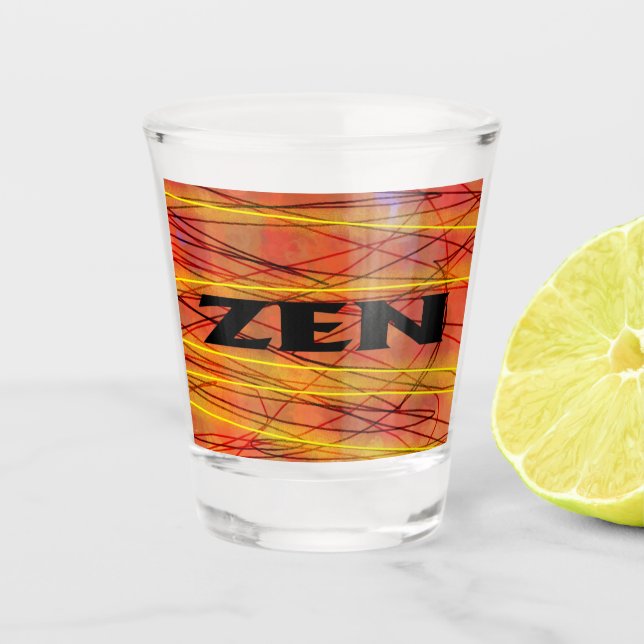 A Shot Zen noir fil de verre abattu (Devant)