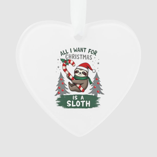 A Sloth For Christmas. Cute, Christmas Sloth With  (devant)