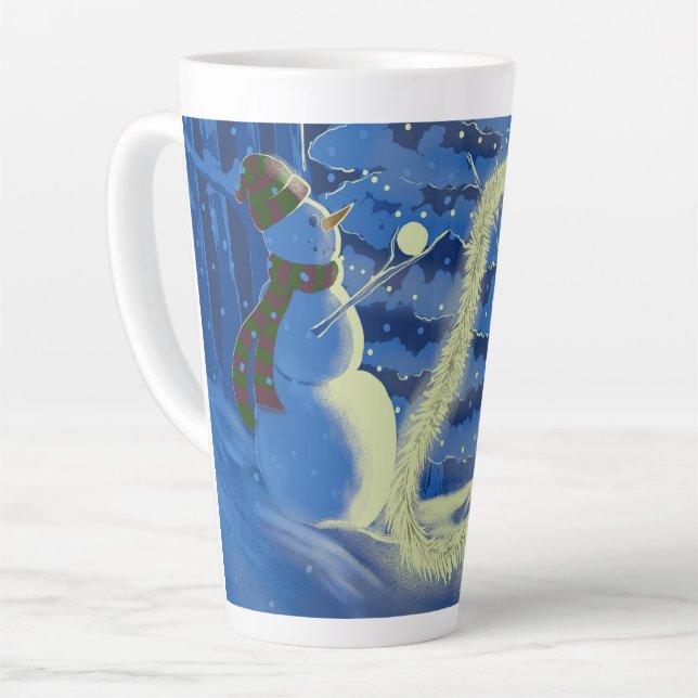 A Snowman Christmas Latte Mug (Angle gauche)