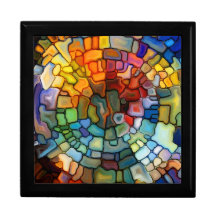 Boîte de garde pour bijoux en bois de verre