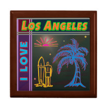 "I LOVE Los Angeles" Boîte Cadeau Sun Palm&Surfer