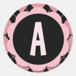 A STICKERS - Monogramme Jacquard rétro