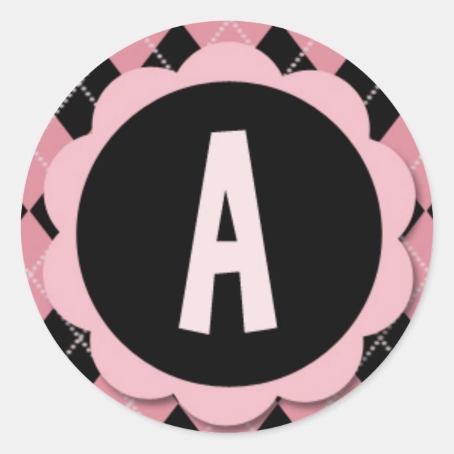 A STICKERS - Monogramme Jacquard rétro (Devant)