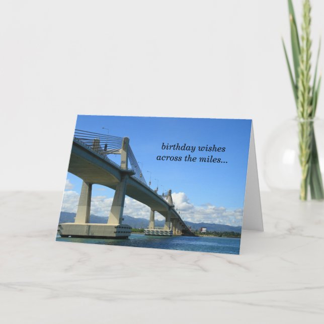 À travers la carte d'anniversaire de milles (Devant)