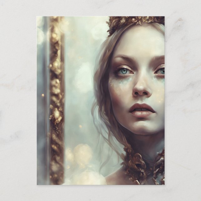 A travers la carte postale Golden Mirror Alice (Devant)