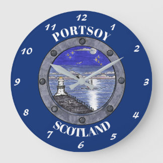 À travers le hublot grande horloge murale