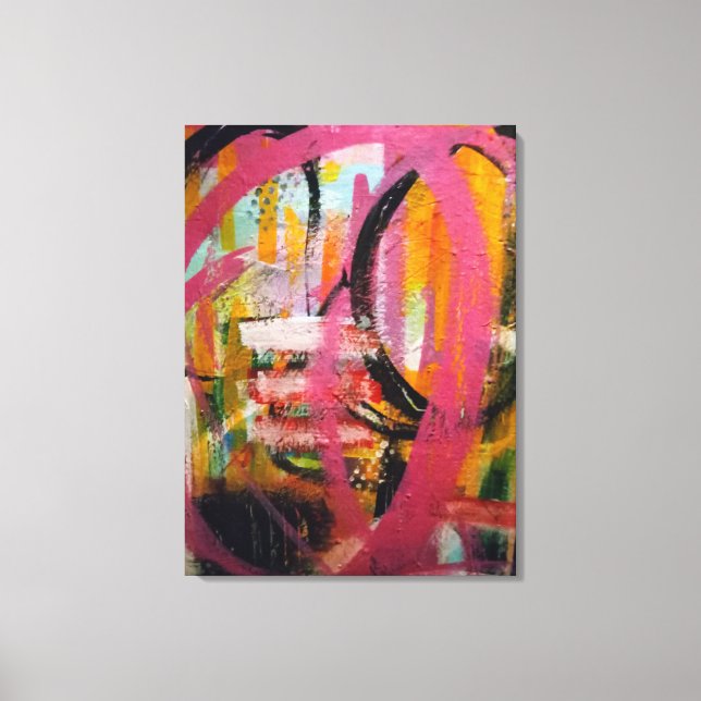 "À travers les arbres" Abstraite toile (Recto)