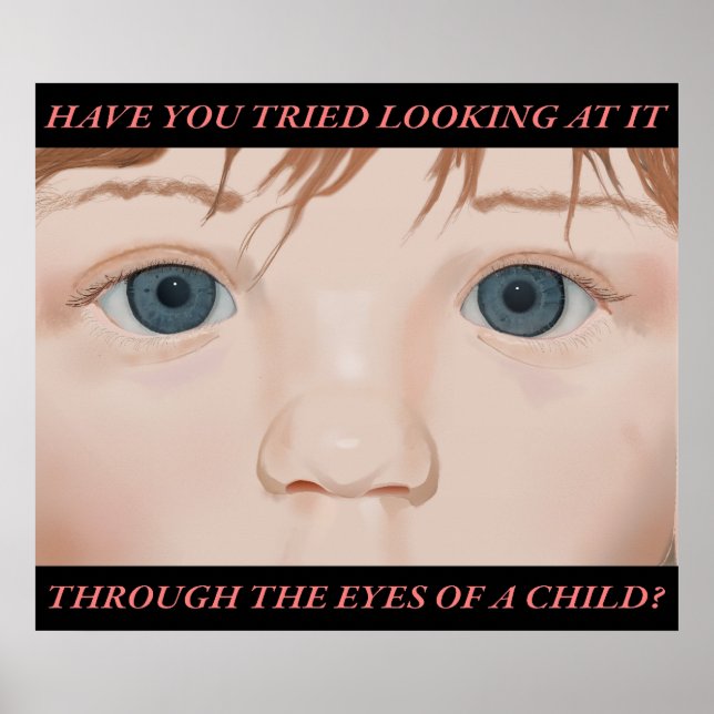 A travers les yeux d'un enfant; affiche avec texte (Devant)