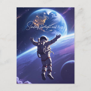 À travers l'Univers — Accroche de la carte de voeu