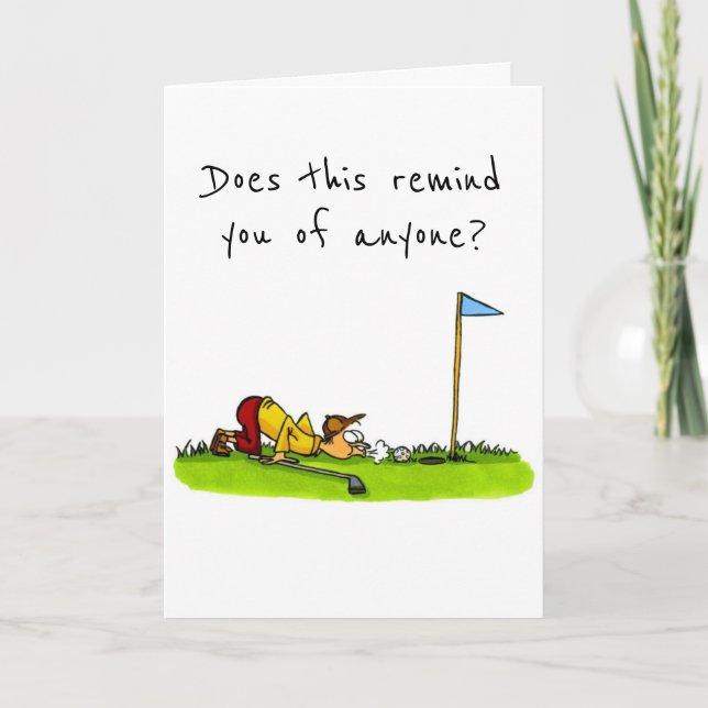 À UN *GOLFER* SUR VOTRE CARTE D'ANNIVERSAIRE (Devant)