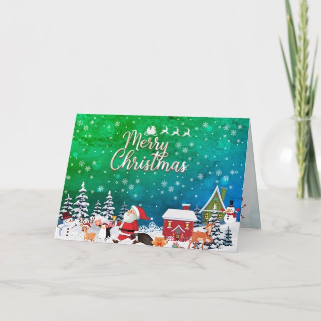 À une petite fille spéciale Joyeuse carte de Noël (Devant)